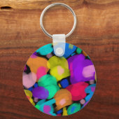 Colorful watercolor print schlüsselanhänger (Rückseite)