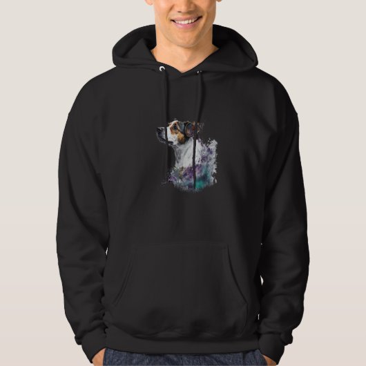 Colorful watercolor splash Jack Russell Terrier Hoodie (Vorderseite)