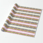 Colorful Watercolor Strokes, Christmas Stripes Geschenkpapier<br><div class="desc">Streaks of watercolor strokes fill this wrapping paper.</div>