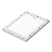 Colorful Watercolor Wildflower Floral Notepad Notizblock (Rotiert)