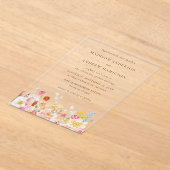 Colorful Watercolor Wildflower Wedding Acryleinladungen (Ablage )