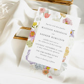 Colorful Watercolor Wildflower Wedding Invitation Einladung