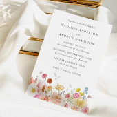 Colorful Watercolor Wildflower Wedding Invitation Einladung