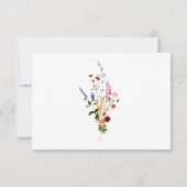 Colorful Watercolor Wildflower Wedding RSVP Karte (Rückseite)