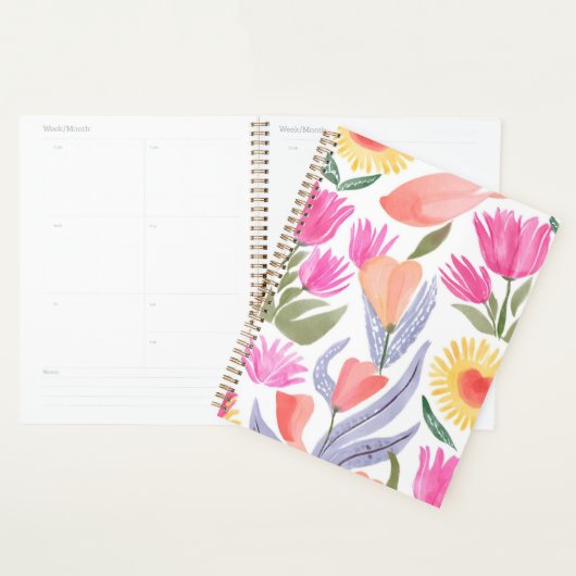 Colorful Watercolor Wildflowers | Hand Painted Planer (Anzeige)