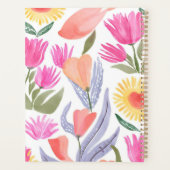 Colorful Watercolor Wildflowers | Hand Painted Planer (Rückseite)