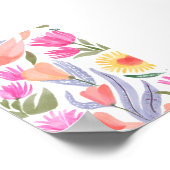 Colorful Watercolor Wildflowers | Hand Painted Poster (Ecke)