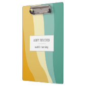 Colorful wave lines personalized klemmbrett (Links)