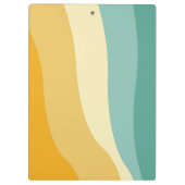 Colorful wave lines personalized klemmbrett (Rückseite)