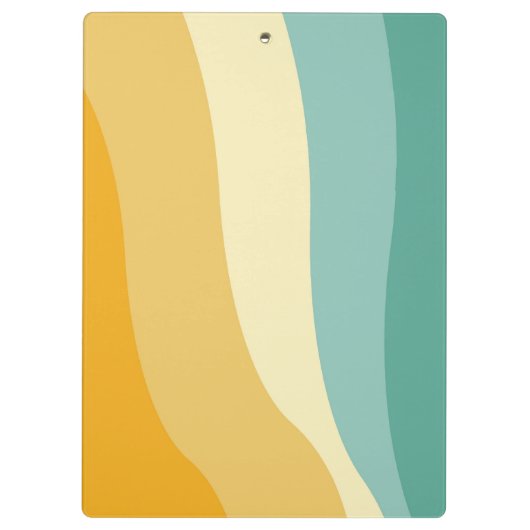 Colorful wave lines personalized klemmbrett (Rückseite)