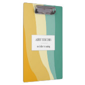 Colorful wave lines personalized klemmbrett (Rechts)