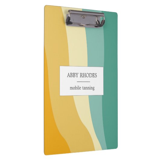 Colorful wave lines personalized klemmbrett (Rechts)