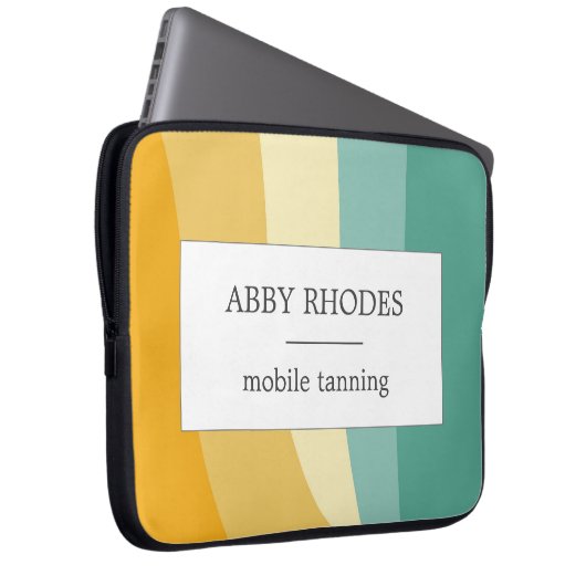 Colorful wave lines personalized laptopschutzhülle (Vorne Rechts)