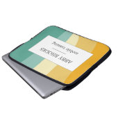 Colorful wave lines personalized laptopschutzhülle (Vorne Knopf)