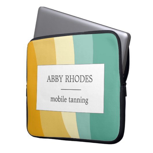 Colorful wave lines personalized laptopschutzhülle (Vorderseite Links)