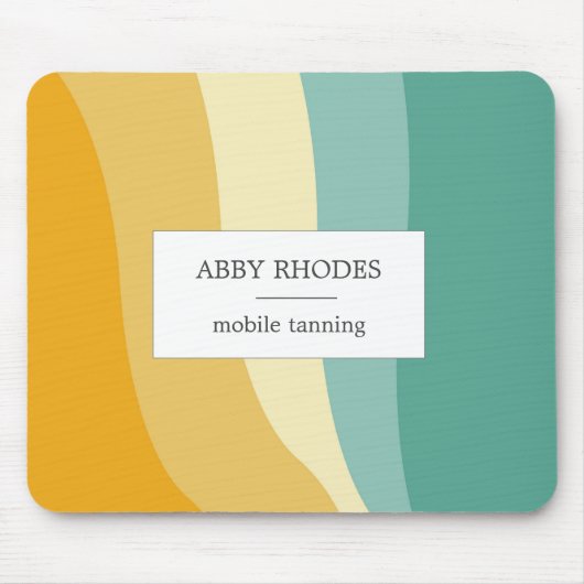 Colorful wave lines personalized mousepad (Vorne)