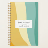 Colorful wave lines personalized planer (Vorderseite)