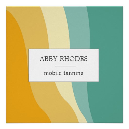 Colorful wave lines personalized poster (Vorderseite)