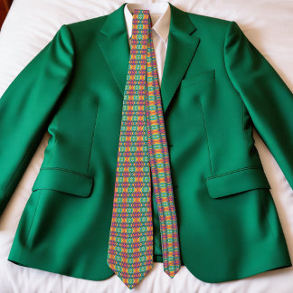 Colorful Waves And Diamonds Krawatte