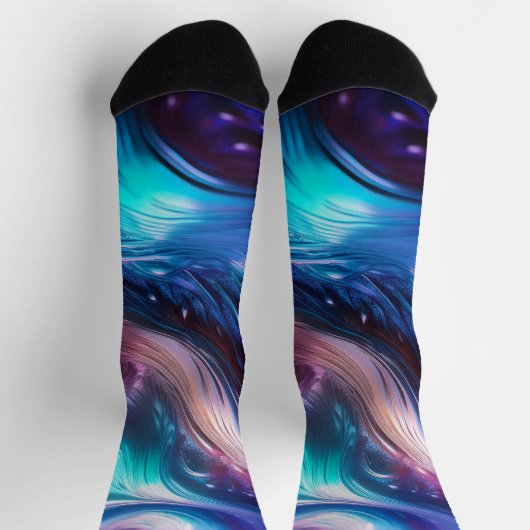 Colorful Waves Socken (Oben)