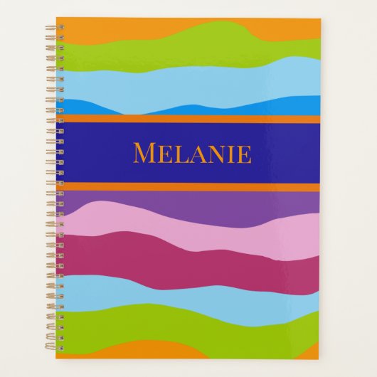 Colorful Waves with Name Planer (Vorderseite)