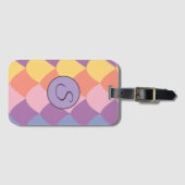 Colorful Wavey Terrazzo Seamless Gepäckanhänger (Vorderseite (Horizontal))