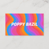 Colorful Wavy Stripes Rainbow CUSTOM Hang Tag (Vorderseite)