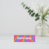 Colorful Wavy Stripes Rainbow CUSTOM Hang Tag (Stehend Vorderseite)