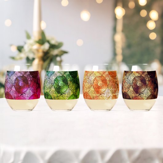 Colorful Weinglas Ohne Stiel (Insitu (Hochzeit))