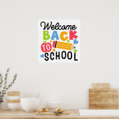 Colorful Welcome Back to School Design Poster (Küche)
