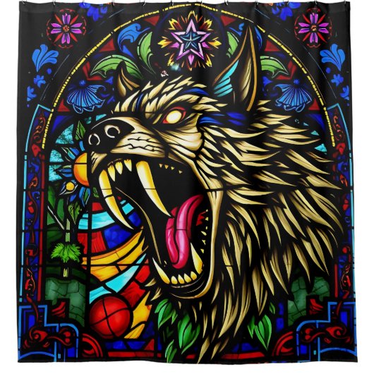 Colorful Werewolf Duschvorhang (Vorderseite)