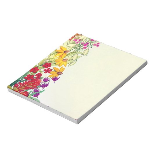 Colorful Western Wildflower Notizblock (Rotiert)
