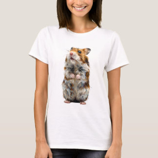 Colorful Wet Hamster Illustration Women T-Shirt