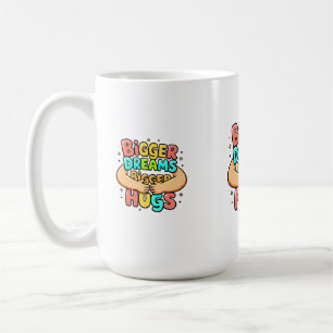 Colorful Whimsical Illustration - "BIGGER DREAMS B Kaffeetasse