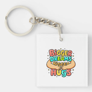 Colorful Whimsical Illustration - "BIGGER DREAMS B Schlüsselanhänger