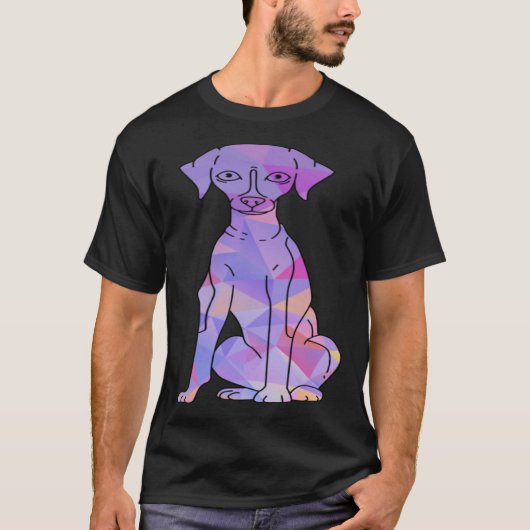 Colorful Whippet T-Shirt (Vorderseite)