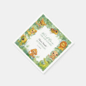 Colorful Wild One 1st Birthday Party Paper Napkins Serviette (Ecke)