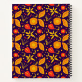 Colorful Wild Purple & Yellow Botanical Pattern Notizblock (Rückseite)