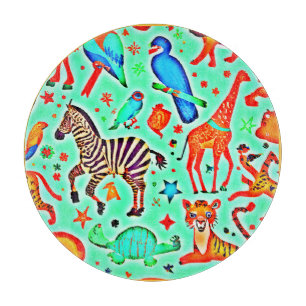 Colorful Wild Wonder Animal Kingdom Schneidebrett