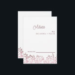Colorful Wildblume Wedding Advice Card Hinweiskarte<br><div class="desc">Das ist eine schöne,  elegante Wildblume Wedding Advice Card. Diese farbenfrohe Hochzeitsratenkarte für Wildblumen ist perfekt für Ihre schlichte,  skurrile Hochzeitsfeier mit Boho. Es ist perfekt wie Hochzeitskarten,  Platzkarten,  Visitenkarten und mehr. Klicken Sie auf die Schaltfläche Anpassen,  um das Design zu personalisieren.</div>