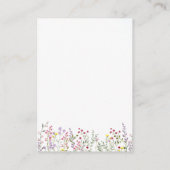 Colorful Wildblume Wedding Advice Card Hinweiskarte (Rückseite)
