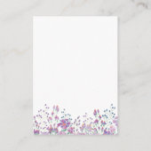 Colorful Wildblume Wedding Advice Card Hinweiskarte (Rückseite)