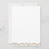 Colorful Wildflow Baby Shower Predictions Card Einladung (Rückseite)