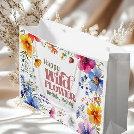 Colorful Wildflower birthday  Große Geschenktüte