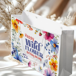 Colorful Wildflower birthday Große Geschenktüte