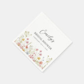 Colorful Wildflower Bridal Shower In Bloom Garden Serviette (Ecke)