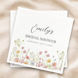 Colorful Wildflower Bridal Shower In Bloom Garden Serviette