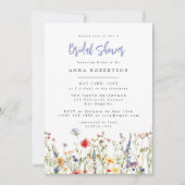 Colorful Wildflower Bridal Shower Invitation Einladung (Vorderseite)