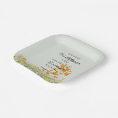 Colorful Wildflower Butterfly 1st Birthday Pappteller (Gewinkelt)