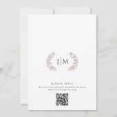 Colorful Wildflower Floral Wreath Boho Wedding Einladung (Rückseite)